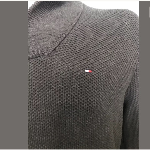 🔥Sold! Hilfiger Mens Collar Knit Sweater Pullover - Picture 2 of 7